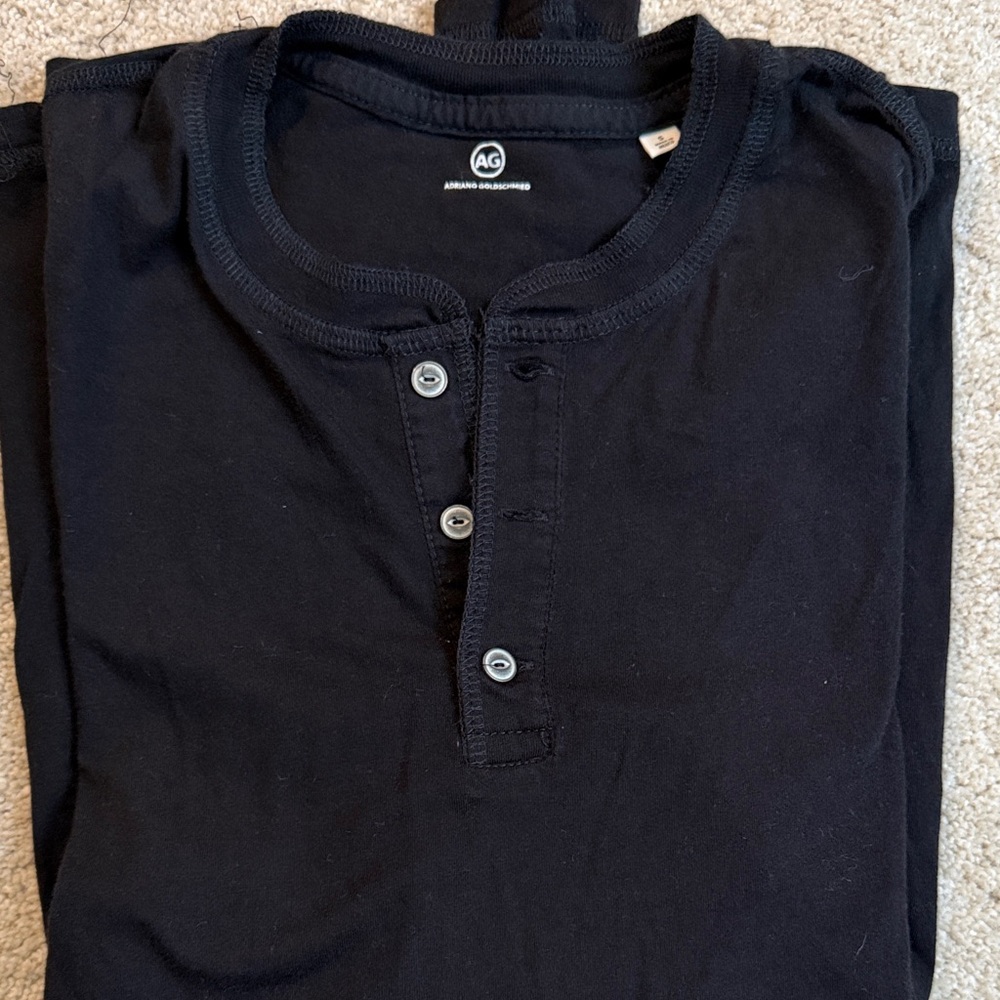 Ag Adriano Goldschmied Men's Black long sleeve shirt